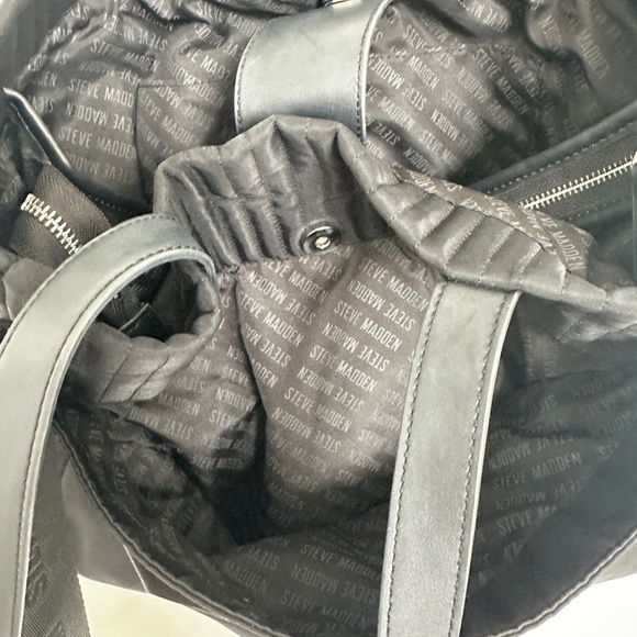 Steve Madden Black Tote Bag with Detachable Strap - Picture 8 of 8